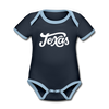 Texas Baby Bodysuit - Organic Hand Lettered Texas Baby Bodysuit - navy/sky