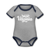 West Virginia Baby Bodysuit - Organic Hand Lettered West Virginia Baby Bodysuit - heather gray/navy