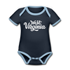 West Virginia Baby Bodysuit - Organic Hand Lettered West Virginia Baby Bodysuit
