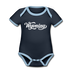 Wyoming Baby Bodysuit - Organic Hand Lettered Wyoming Baby Bodysuit - navy/sky