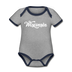 Wisconsin Baby Bodysuit - Organic Hand Lettered Wisconsin Baby Bodysuit - heather gray/navy