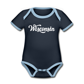 Wisconsin Baby Bodysuit - Organic Hand Lettered Wisconsin Baby Bodysuit