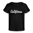 California Baby T-Shirt - Organic Hand Lettered California Infant T-Shirt - black