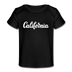 California Baby T-Shirt - Organic Hand Lettered California Infant T-Shirt - black