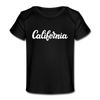 California Baby T-Shirt - Organic Hand Lettered California Infant T-Shirt - black