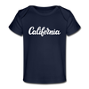 California Baby T-Shirt - Organic Hand Lettered California Infant T-Shirt - dark navy