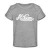 Alabama Baby T-Shirt - Organic Hand Lettered Alabama Infant T-Shirt - heather gray