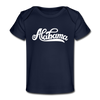 Alabama Baby T-Shirt - Organic Hand Lettered Alabama Infant T-Shirt - dark navy