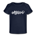 Arkansas Baby T-Shirt - Organic Hand Lettered Arkansas Infant T-Shirt - dark navy