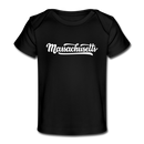 Massachusetts Baby T-Shirt - Organic Hand Lettered Massachusetts Infant T-Shirt - black