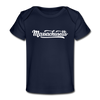 Massachusetts Baby T-Shirt - Organic Hand Lettered Massachusetts Infant T-Shirt - dark navy