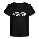 Delaware Baby T-Shirt - Organic Hand Lettered Delaware Infant T-Shirt - black