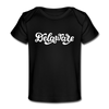 Delaware Baby T-Shirt - Organic Hand Lettered Delaware Infant T-Shirt - black