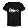 Illinois Baby T-Shirt - Organic Hand Lettered Illinois Infant T-Shirt - black