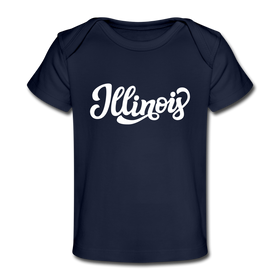 Illinois Baby T-Shirt - Organic Hand Lettered Illinois Infant T-Shirt