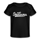 Indiana Baby T-Shirt - Organic Hand Lettered Indiana Infant T-Shirt - black
