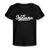 Indiana Baby T-Shirt - Organic Hand Lettered Indiana Infant T-Shirt - black