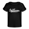 Indiana Baby T-Shirt - Organic Hand Lettered Indiana Infant T-Shirt - black