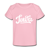 Iowa Baby T-Shirt - Organic Hand Lettered Iowa Infant T-Shirt - light pink