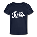 Iowa Baby T-Shirt - Organic Hand Lettered Iowa Infant T-Shirt - dark navy