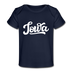 Iowa Baby T-Shirt - Organic Hand Lettered Iowa Infant T-Shirt - dark navy
