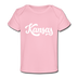 Kansas Baby T-Shirt - Organic Hand Lettered Kansas Infant T-Shirt - light pink