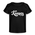 Kansas Baby T-Shirt - Organic Hand Lettered Kansas Infant T-Shirt - black