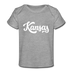 Kansas Baby T-Shirt - Organic Hand Lettered Kansas Infant T-Shirt - heather gray
