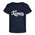 Kansas Baby T-Shirt - Organic Hand Lettered Kansas Infant T-Shirt - dark navy