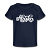Alaska Baby T-Shirt - Organic Hand Lettered Alaska Infant T-Shirt - dark navy