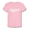 Connecticut Baby T-Shirt - Organic Hand Lettered Connecticut Infant T-Shirt - light pink