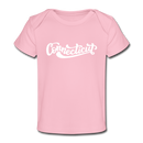 Connecticut Baby T-Shirt - Organic Hand Lettered Connecticut Infant T-Shirt - light pink