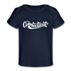 Connecticut Baby T-Shirt - Organic Hand Lettered Connecticut Infant T-Shirt - dark navy