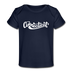Connecticut Baby T-Shirt - Organic Hand Lettered Connecticut Infant T-Shirt - dark navy