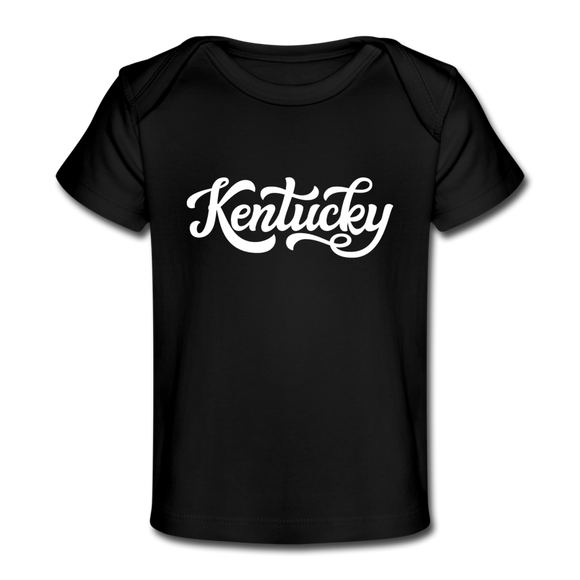 Kentucky Baby T-Shirt - Organic Hand Lettered Kentucky Infant T-Shirt - black