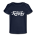 Kentucky Baby T-Shirt - Organic Hand Lettered Kentucky Infant T-Shirt - dark navy