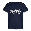 Kentucky Baby T-Shirt - Organic Hand Lettered Kentucky Infant T-Shirt - dark navy