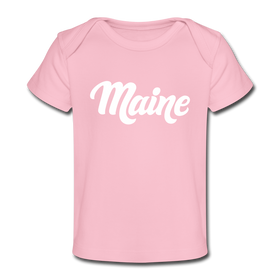 Maine Baby T-Shirt - Organic Hand Lettered Maine Infant T-Shirt