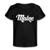 Maine Baby T-Shirt - Organic Hand Lettered Maine Infant T-Shirt - black