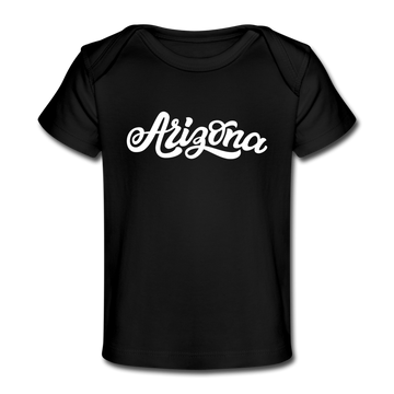 Arizona Baby T-Shirt - Organic Hand Lettered Arizona Infant T-Shirt - black