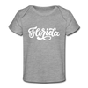 Florida Baby T-Shirt - Organic Hand Lettered Florida Infant T-Shirt - heather gray