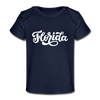 Florida Baby T-Shirt - Organic Hand Lettered Florida Infant T-Shirt - dark navy