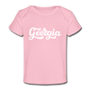 Georgia Baby T-Shirt - Organic Hand Lettered Georgia Infant T-Shirt - light pink