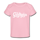 Georgia Baby T-Shirt - Organic Hand Lettered Georgia Infant T-Shirt - light pink