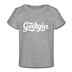 Georgia Baby T-Shirt - Organic Hand Lettered Georgia Infant T-Shirt - heather gray