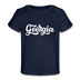 Georgia Baby T-Shirt - Organic Hand Lettered Georgia Infant T-Shirt - dark navy