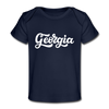 Georgia Baby T-Shirt - Organic Hand Lettered Georgia Infant T-Shirt - dark navy