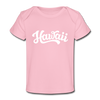 Hawaii Baby T-Shirt - Organic Hand Lettered Hawaii Infant T-Shirt - light pink