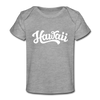 Hawaii Baby T-Shirt - Organic Hand Lettered Hawaii Infant T-Shirt - heather gray