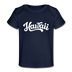 Hawaii Baby T-Shirt - Organic Hand Lettered Hawaii Infant T-Shirt - dark navy